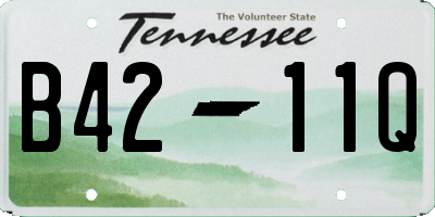 TN license plate B4211Q