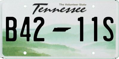 TN license plate B4211S