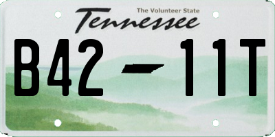 TN license plate B4211T