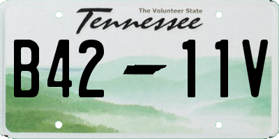 TN license plate B4211V
