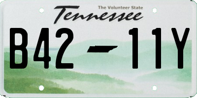 TN license plate B4211Y