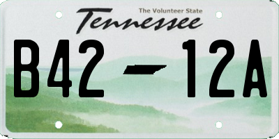 TN license plate B4212A