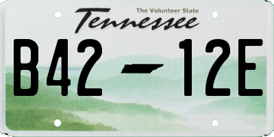 TN license plate B4212E