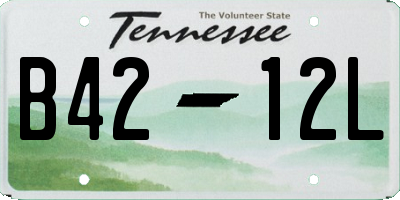 TN license plate B4212L