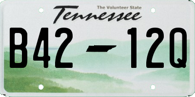 TN license plate B4212Q