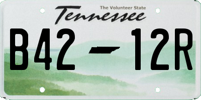 TN license plate B4212R