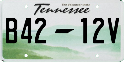 TN license plate B4212V
