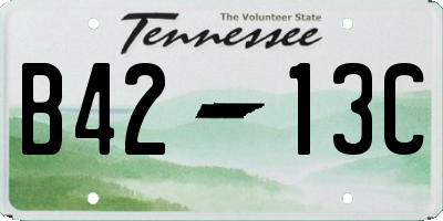 TN license plate B4213C