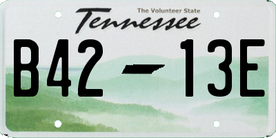 TN license plate B4213E