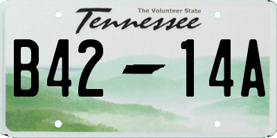 TN license plate B4214A