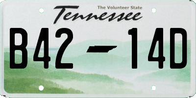 TN license plate B4214D
