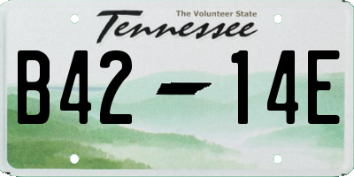TN license plate B4214E