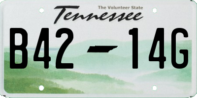 TN license plate B4214G