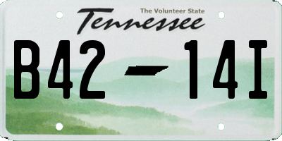 TN license plate B4214I
