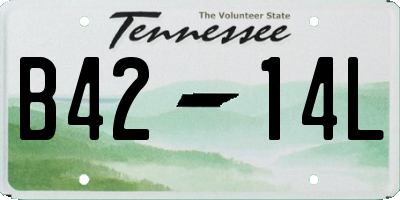 TN license plate B4214L