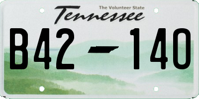 TN license plate B4214O