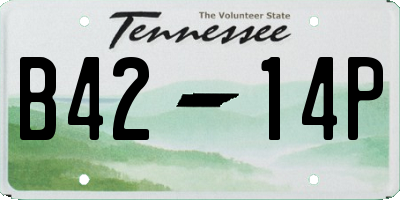 TN license plate B4214P