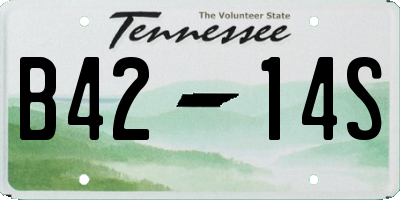 TN license plate B4214S