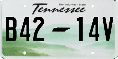 TN license plate B4214V