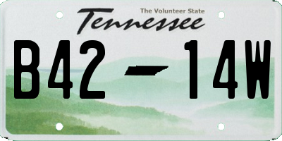 TN license plate B4214W