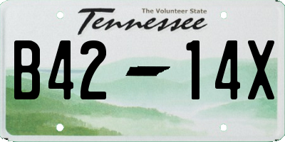 TN license plate B4214X