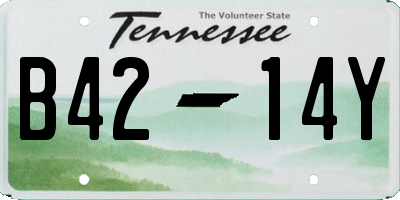 TN license plate B4214Y