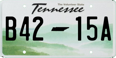 TN license plate B4215A