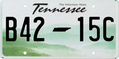 TN license plate B4215C