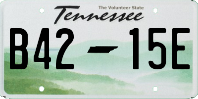 TN license plate B4215E