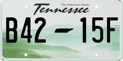 TN license plate B4215F