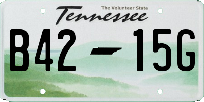 TN license plate B4215G