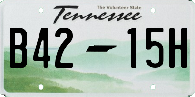 TN license plate B4215H