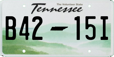 TN license plate B4215I