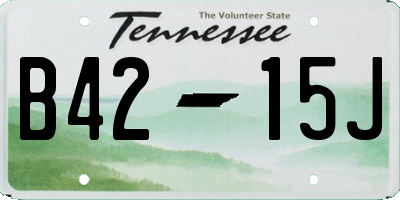 TN license plate B4215J