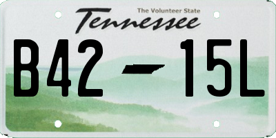 TN license plate B4215L