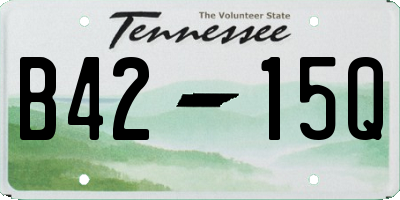 TN license plate B4215Q