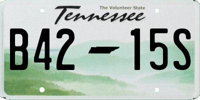 TN license plate B4215S