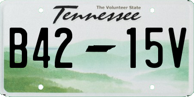 TN license plate B4215V
