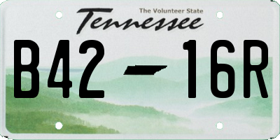 TN license plate B4216R