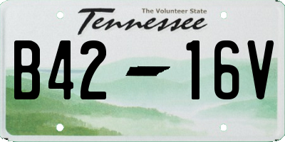 TN license plate B4216V
