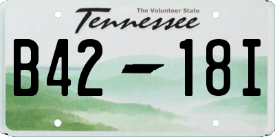TN license plate B4218I