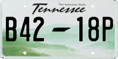 TN license plate B4218P