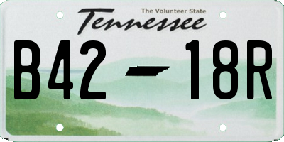 TN license plate B4218R