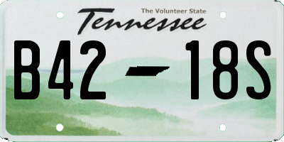 TN license plate B4218S