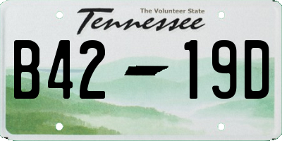 TN license plate B4219D
