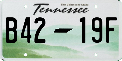 TN license plate B4219F