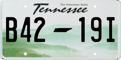 TN license plate B4219I