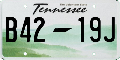TN license plate B4219J