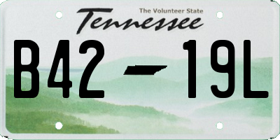 TN license plate B4219L