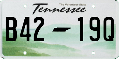 TN license plate B4219Q